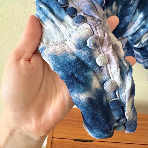 Young Fabulous & Broke Blue Wrap Blouse - Picture 5 of 5